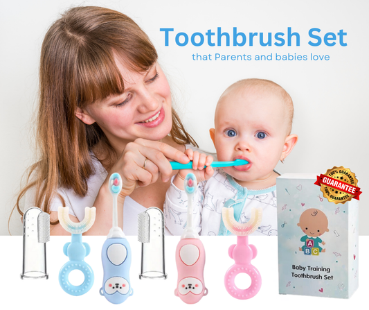3-in-1 Baby Training Toothbrush Set